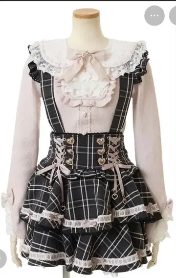 LIZLISA 카라 부착 스퀘어 리브 니트