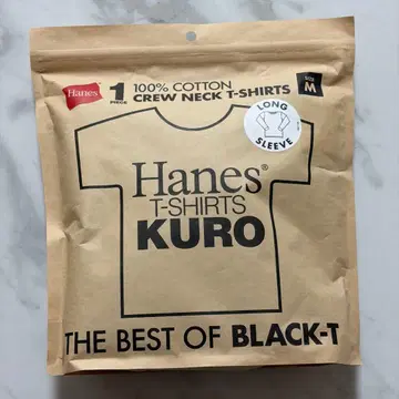 Hanes T-SHIRTS KURO 크루넥 롱 슬리브 헤인즈
