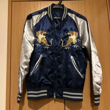 AVIREX 호랑이 자수 NAVY 리버서블 여성용 스카잔 M 사이즈