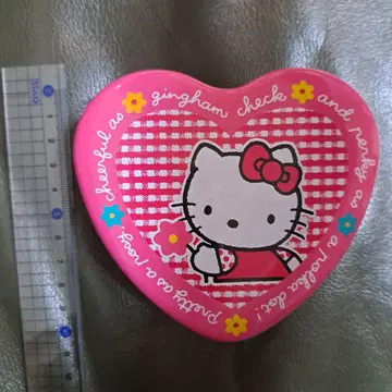 헬로키티 하트형 캔 케이스 헤이세이 레트로