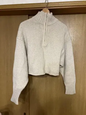 TODAYFUL 하이넥 지퍼 크롭 스웨터