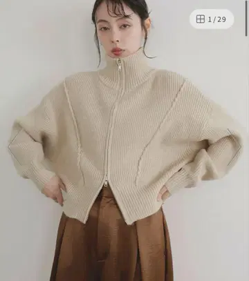 알파카 터치 더블 지퍼 풀오버 LIAN