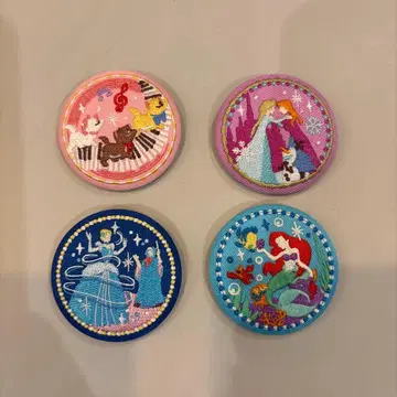 디즈니 자수 캔뱃지 세트