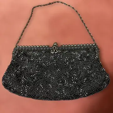 Di bello 비즈 자수 블랙 파티 백