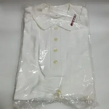 화이트 피케 셔츠 미사용 L 사이즈