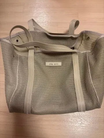 q bag paris 메쉬 토트백 올리브