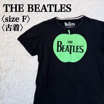 구제 의류 더 비틀즈 애플 로고 T셔츠 M 밴딩 블랙