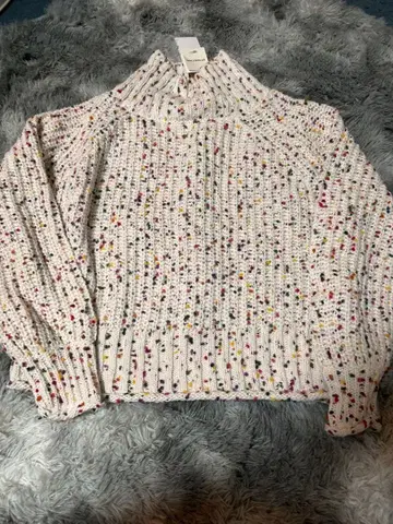 빔즈 하트 BEAMS HEART 컬러 네프 니트 택 포함