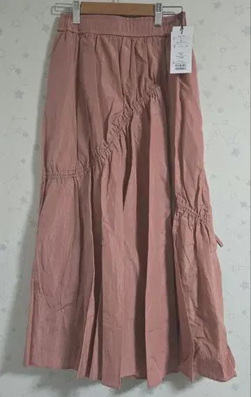 릴리안 캐럿 롱 스커트 연어 핑크 사이즈 2 리본