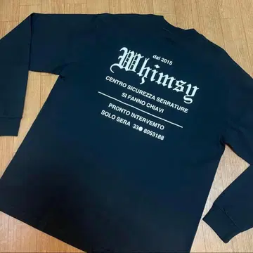 [ 새상품급 ] WHIMSY 긴팔 롱T 위임지 블랙