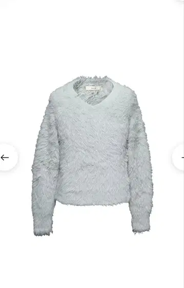 jent louis Neck Pierce Shaggy Knit