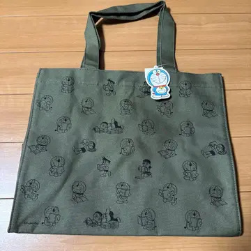 택 포함 새상품 도라에몽 토트백 카키
