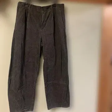 지유 새상품급 다크 브라운 코듀로이 와이드 팬츠 3XL