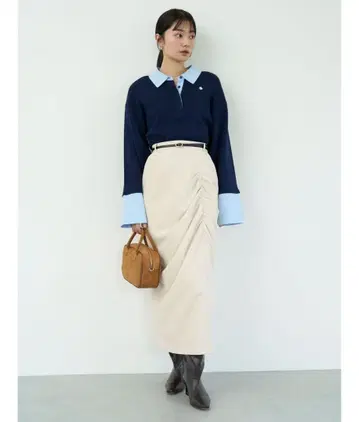 LAGUNAMOON POLO BCS 셔츠 칼라 커프스 니트 풀오버