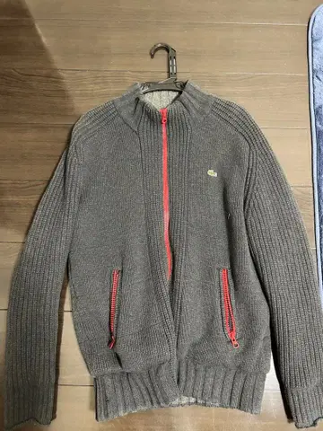 Lacoste 그레이 풀 집업 스웨터