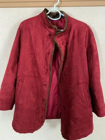 MARYLESTER 빨간색 스웨이드풍 자켓 여성용 L