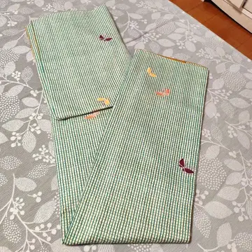 미사용 워셔블 폴리에스테르 기모노 코몬 체크와 나비