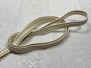 b-226 순수 실크 허리띠 평조 후리소데 성인식 White gold