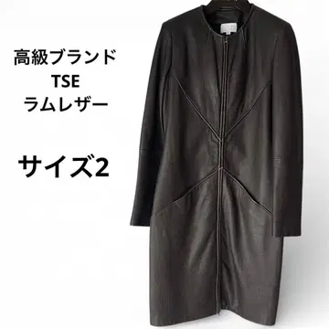 고급 TSE 세이 램 가죽 코트 2 양가죽