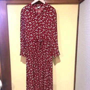 45rpm 꽃무늬 원피스 긴팔 원피스