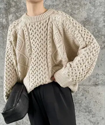 SELECTMOCA by son 빈티지 라이크 케이블 니트