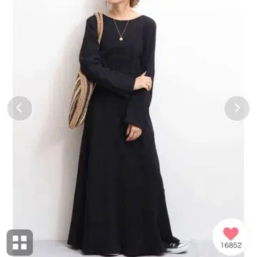 ungrid 백리본 플레어 원피스 S