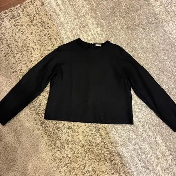 DRESSTERIOR 블랙 니트 긴팔 크롭 기장