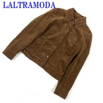 라라라모다 코듀로이 자켓 브라운 코튼 100% 40 C4485