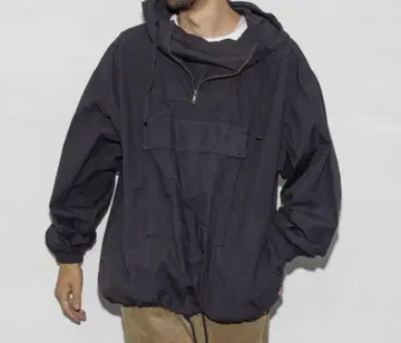 [새상품] HINSON 후염 브로드 아노락 후드티 블랙 M