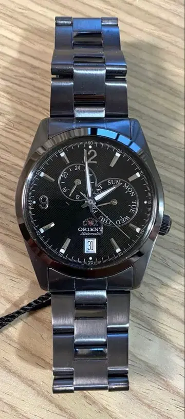 레어 ORIENT 자동 손목시계 블랙