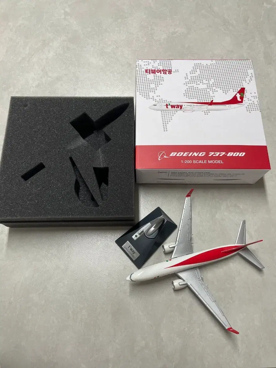 티웨이항공 Boeing 737-800 1:200 스케일 모델
