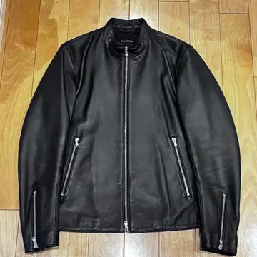 그린 레이블 릴랙싱 시어링 가죽 자켓