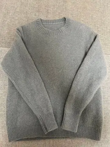 men's BEAUTY&YOUTH 에어 샤기 알파카 니트 블루