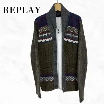 REPLAY 니트 가디건 숄카라 가디건 상의