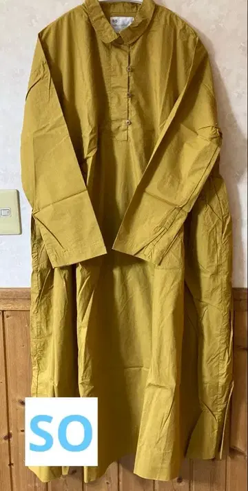 SO 머스타드 긴팔 셔츠 원피스 택 포함 새상품