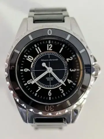 쿼츠 손목시계 블랙 다이얼 스테인리스