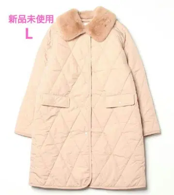 grove 그로브 탈부착 퍼 카라 부착 퀼트 코트