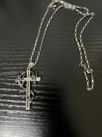 실버 크로스 펜던트 목걸이 십자가