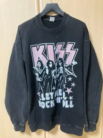 KISS 맨투맨 XL 밴딩 빅 실루엣