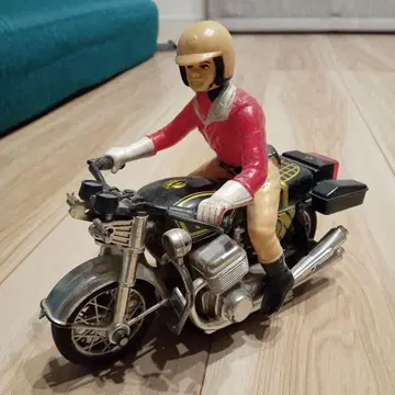 경찰 바이크 미니카 빨간색 의류 피규어 포함