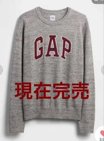 GAP 그레이 로고 크루넥 스웨터