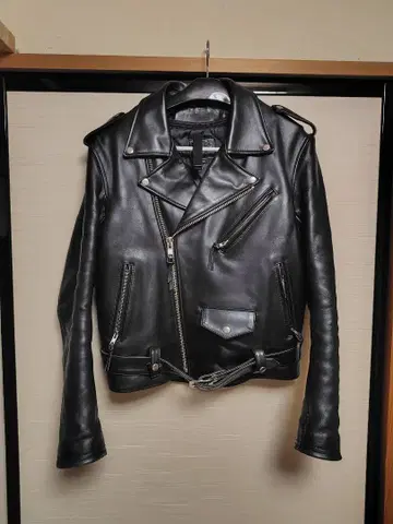 KADOYA 가죽 라이더 자켓 더블