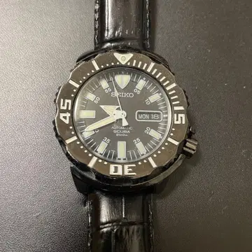 SEIKO 자동 와인딩 스쿠버 200m 블랙 몬스터