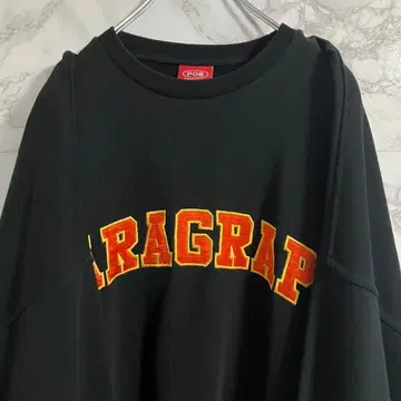 패러그래프 빅 로고 자수 아치 로고 맨투맨 블랙 L