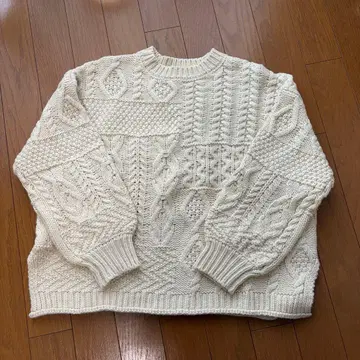 Ungrid ] 패치워크 케이블 니트