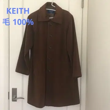 키이스 (KEITH) 코트 브라운 계열 모 100% 레트로