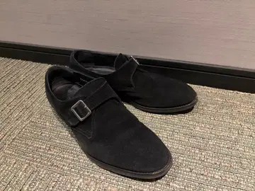 사니야마초 유하 모델 블랙 스웨이드 몽크 스트랩 슈즈 8