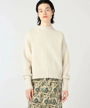 라무 캐시미어 빌드넥 풀오버 니트