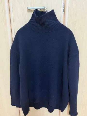 [ ap studio ] 울 캐시미어 터틀넥 스웨터 네이비