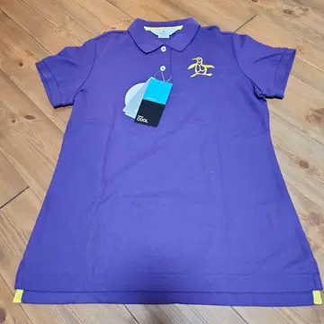 Munsingwear 보라색 펭귄 자수 셔츠 M 사이즈